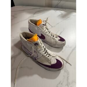 Nike Blazer Men's 12 White Purple Gold Lakers Kings Colors